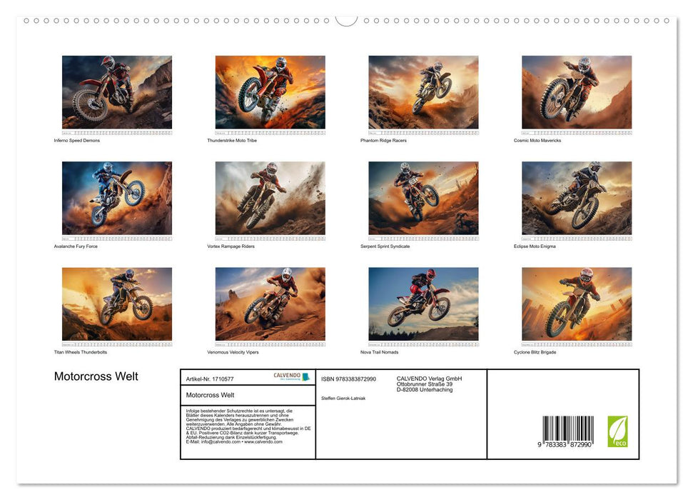 Motorcross Welt (CALVENDO Premium Wandkalender 2025)