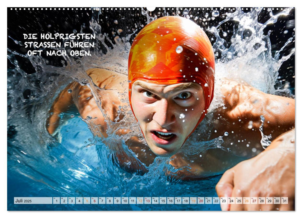 Schwimmen und Motivation (CALVENDO Premium Wandkalender 2025)