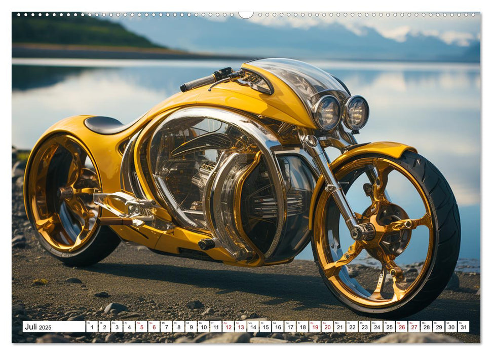 Futuristische Motorräder (CALVENDO Premium Wandkalender 2025)