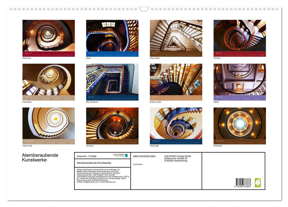 Atemberaubende Kunstwerke (CALVENDO Wandkalender 2025)