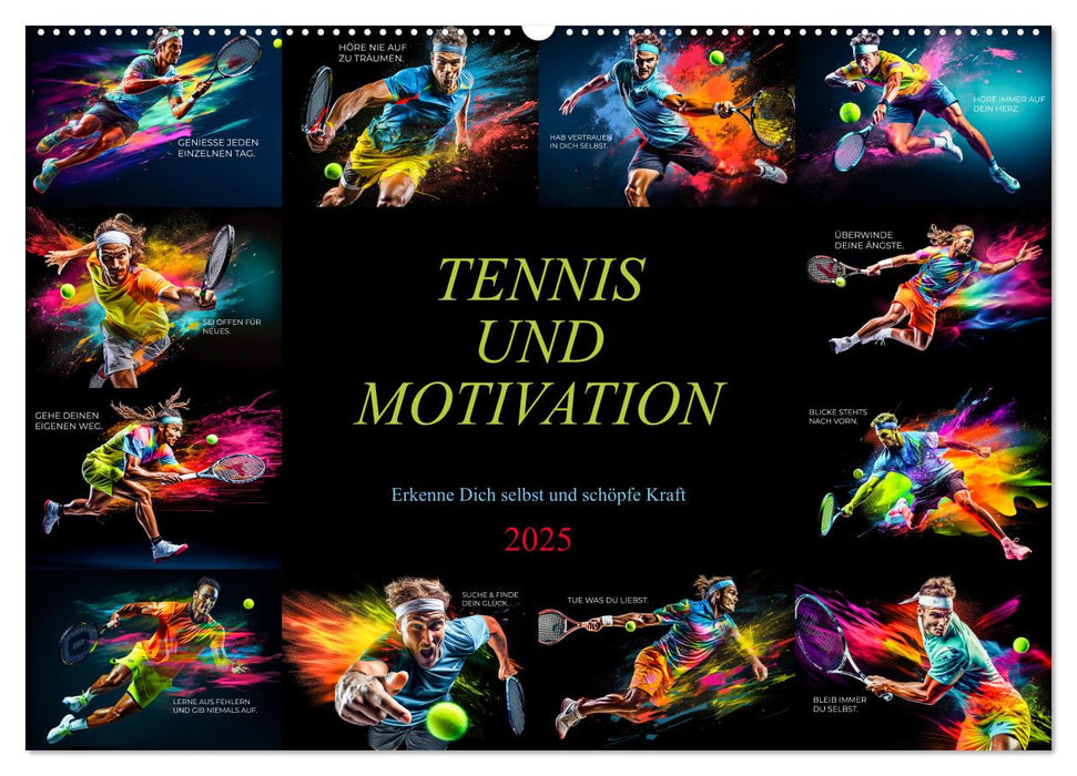 Tennis und Motivation (CALVENDO Wandkalender 2025)