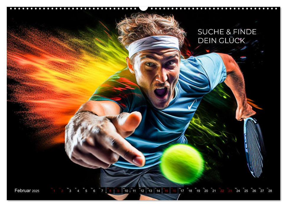 Tennis und Motivation (CALVENDO Wandkalender 2025)