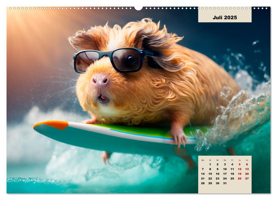 Märchenhafte Merlis - Schweinegeile Illustrationen (CALVENDO Premium Wandkalender 2025)