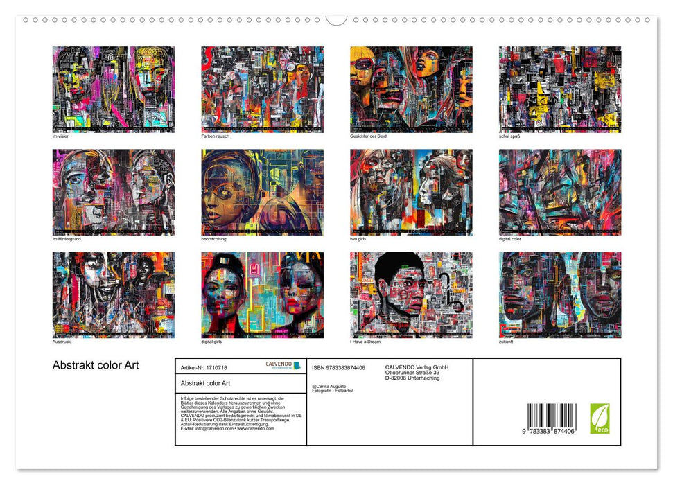 Abstrakt color Art (CALVENDO Premium Wandkalender 2025)