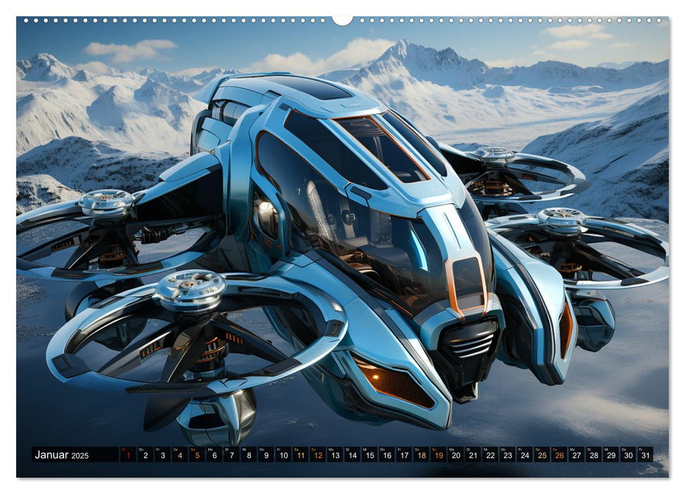 Futuristische Flieger (CALVENDO Wandkalender 2025)