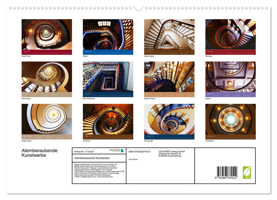 Atemberaubende Kunstwerke (CALVENDO Premium Wandkalender 2025)