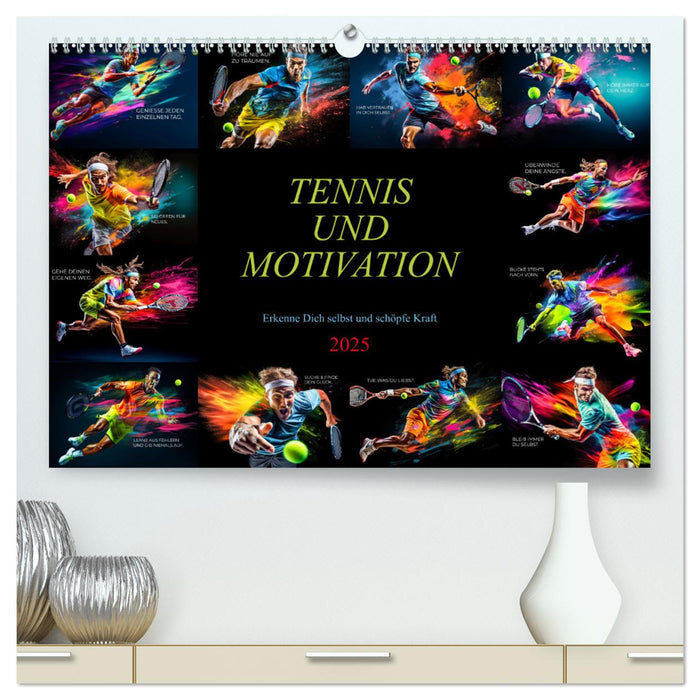 Tennis und Motivation (CALVENDO Premium Wandkalender 2025)