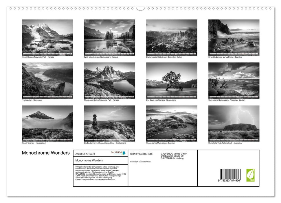 Monochrome Wonders (CALVENDO Premium Wandkalender 2025)