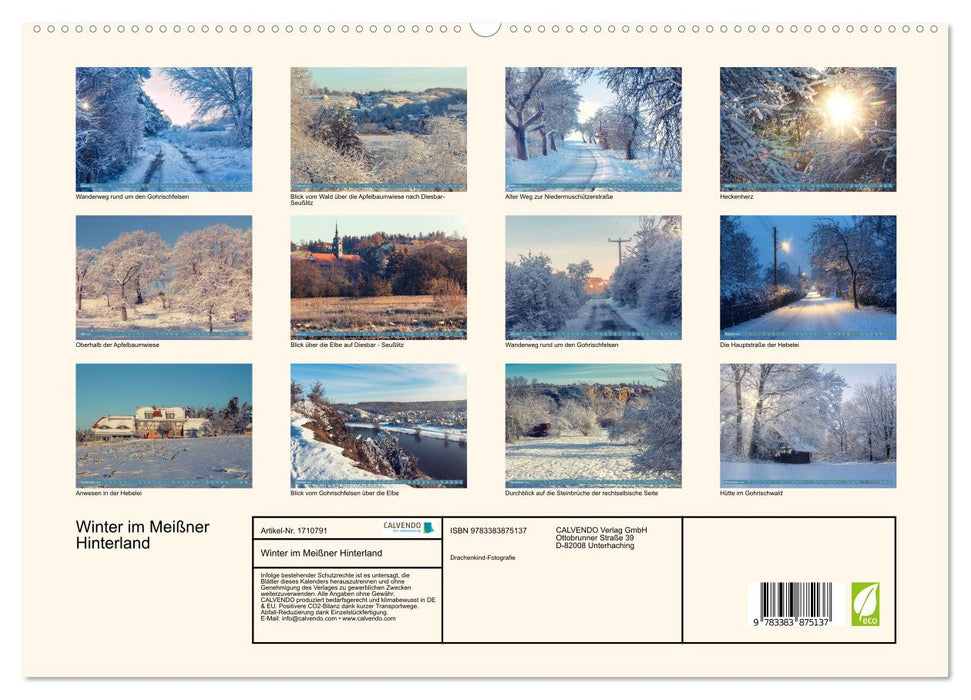 Winter im Meißner Hinterland (CALVENDO Premium Wandkalender 2025)