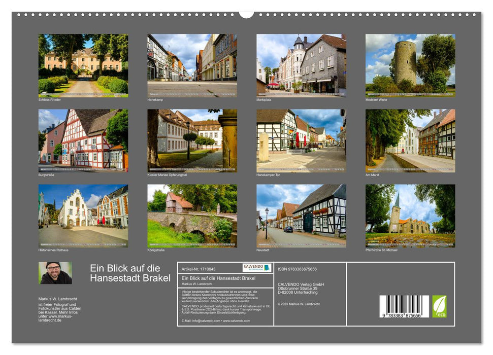 Ein Blick auf die Hansestadt Brakel (CALVENDO Premium Wandkalender 2025)