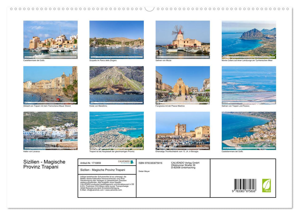 Sizilien - Magische Provinz Trapani (CALVENDO Premium Wandkalender 2025)