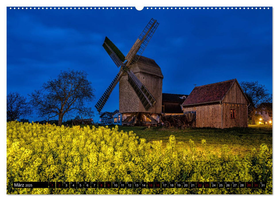 Sachsen-Anhalt zur blauen Stunde (CALVENDO Premium Wandkalender 2025)