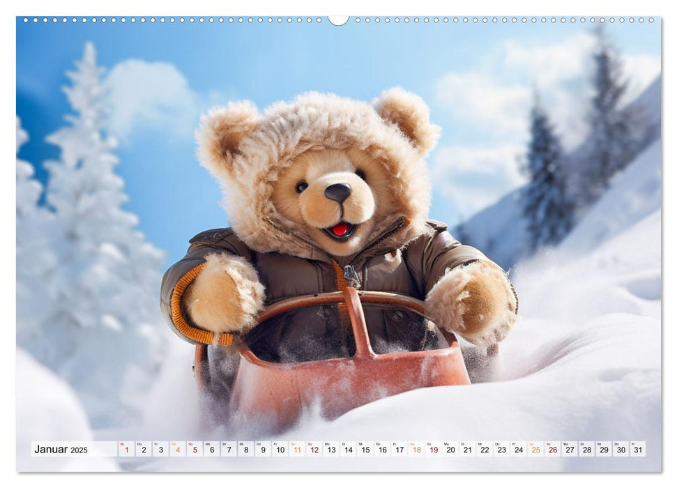 Teddybär und seine Abenteuer (CALVENDO Wandkalender 2025)