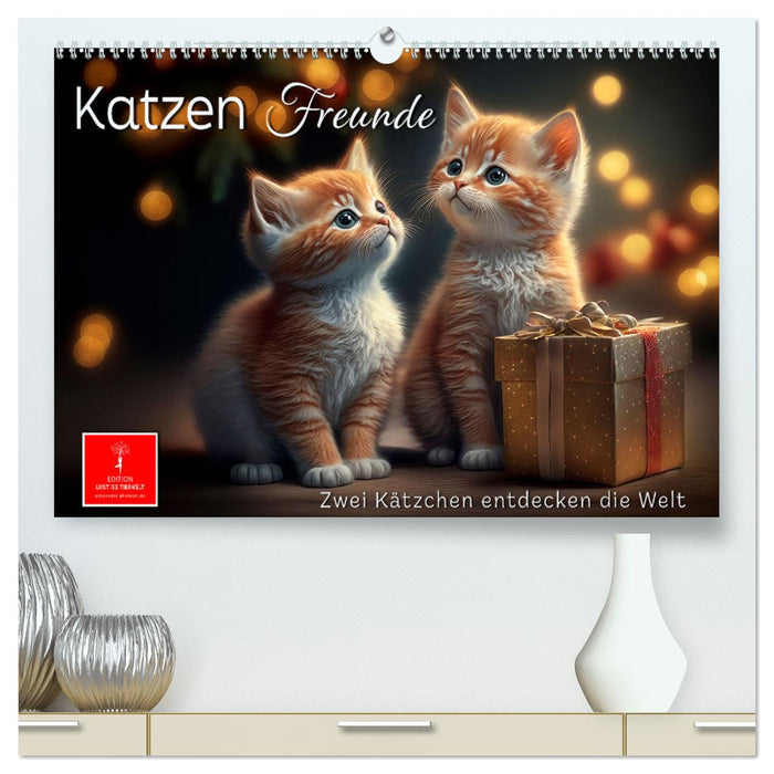 Katzen Freunde (CALVENDO Premium Wandkalender 2025)