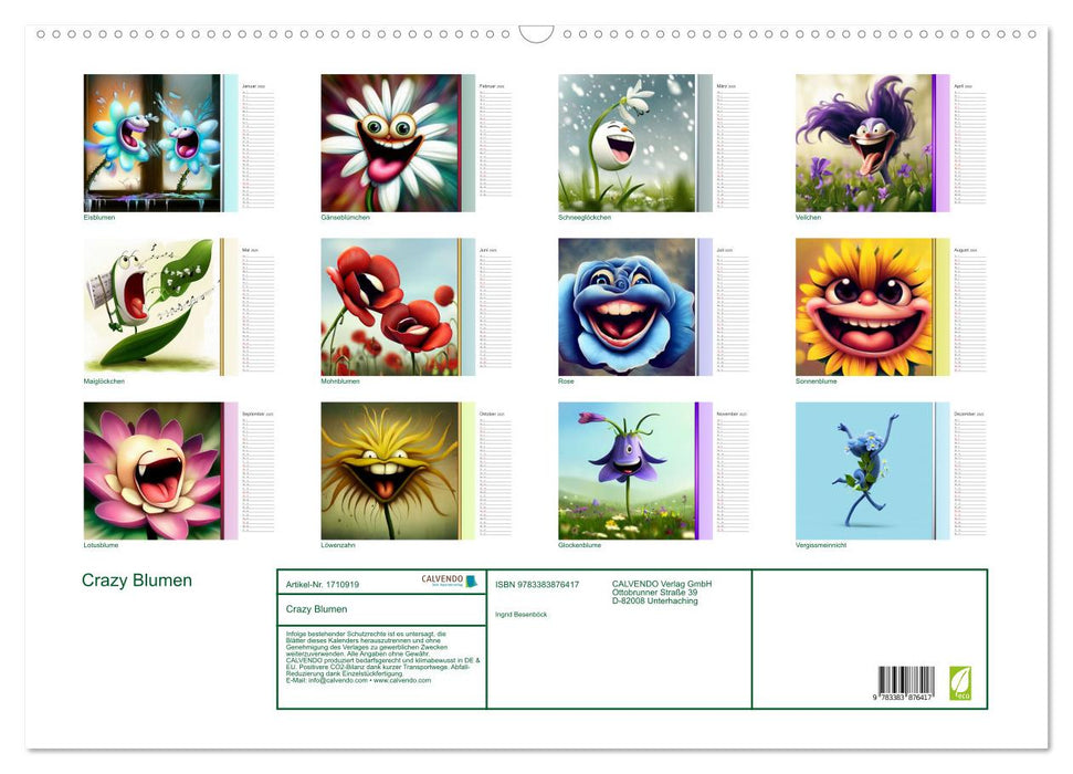 Crazy Blumen (CALVENDO Wandkalender 2025)