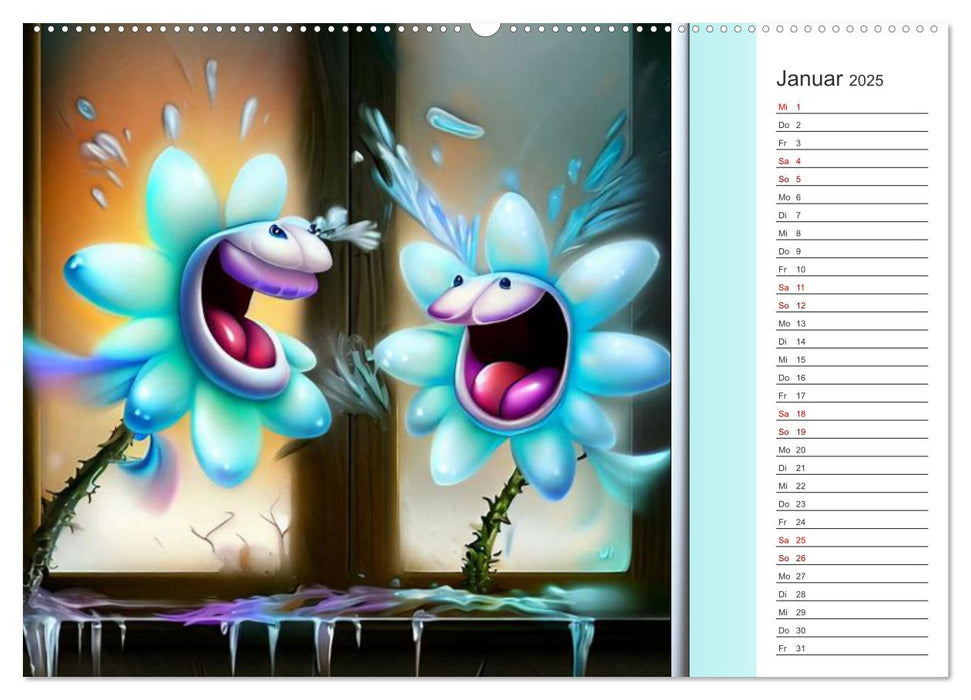 Crazy Blumen (CALVENDO Wandkalender 2025)