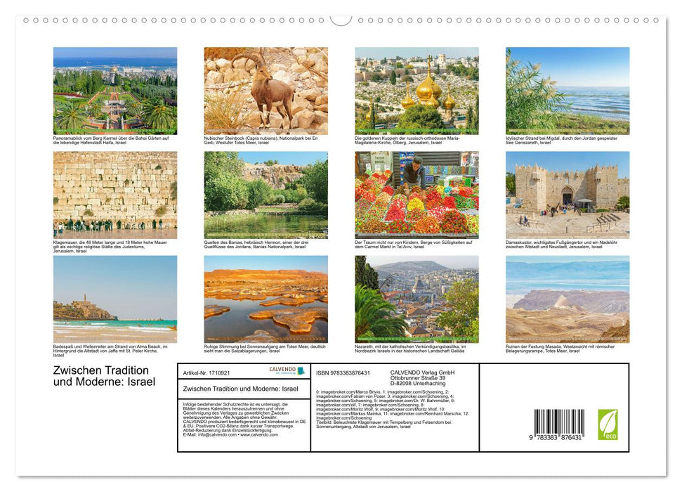 Zwischen Tradition und Moderne: Israel (CALVENDO Premium Wandkalender 2025)