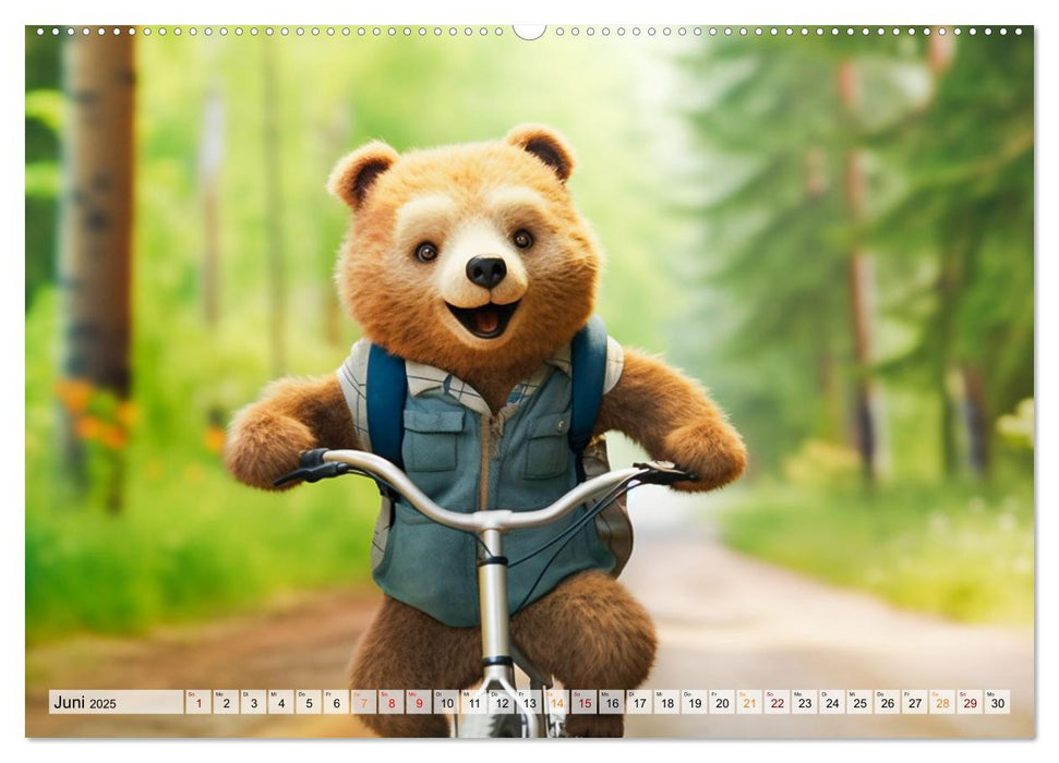 Teddybär und seine Abenteuer (CALVENDO Premium Wandkalender 2025)