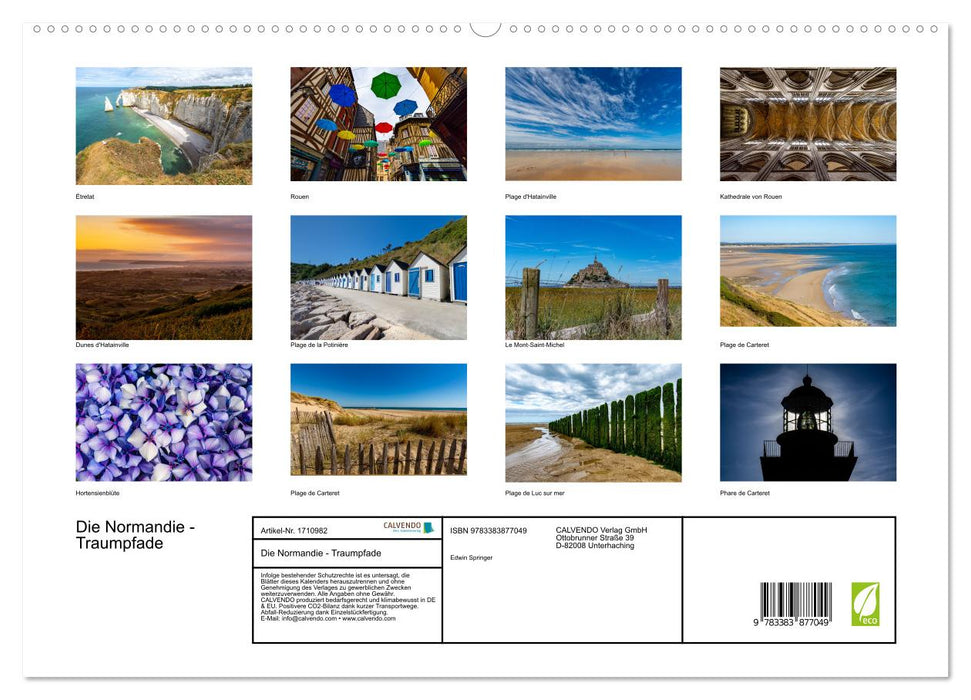 Die Normandie - Traumpfade (CALVENDO Premium Wandkalender 2025)