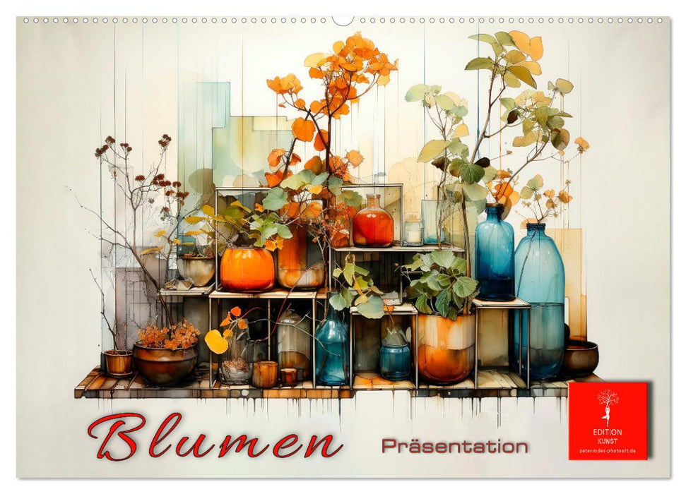 Blumen Präsentation (CALVENDO Wandkalender 2025)