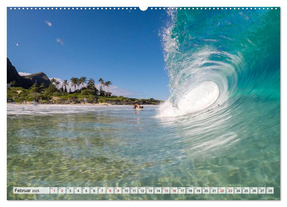 Surfen - from Inside the Barrel (CALVENDO Premium Wandkalender 2025)