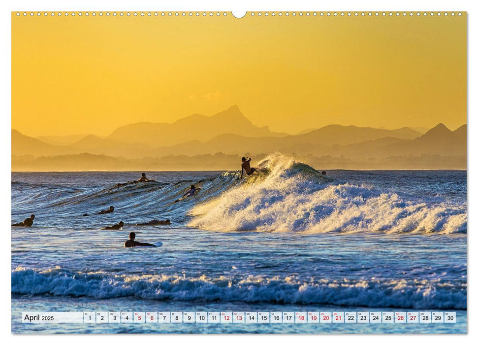 Surfen - from Inside the Barrel (CALVENDO Premium Wandkalender 2025)