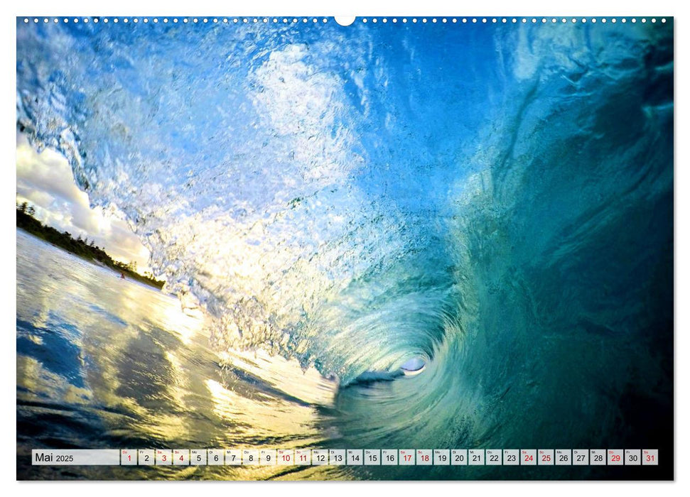 Surfen - from Inside the Barrel (CALVENDO Premium Wandkalender 2025)