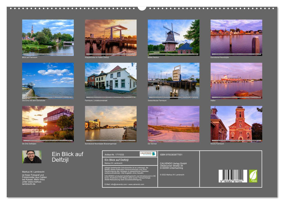 Ein Blick auf Delfzijl (CALVENDO Premium Wandkalender 2025)