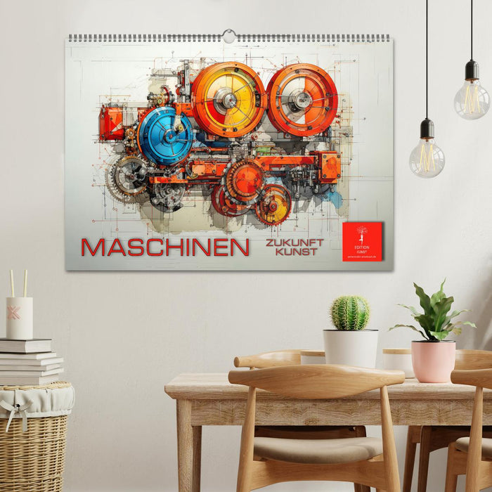 Maschinen Zukunft Kunst (CALVENDO Wandkalender 2025)