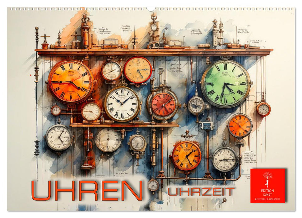 Uhren Uhrzeit (CALVENDO Wandkalender 2025)