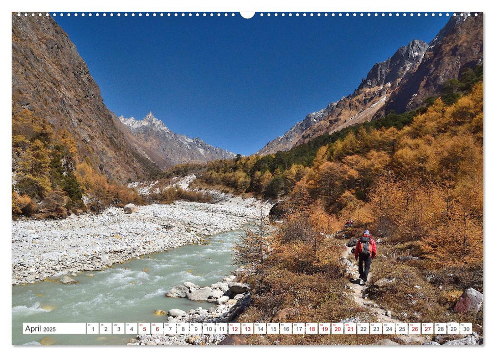 Trekking zum Kangchendzönga (CALVENDO Wandkalender 2025)