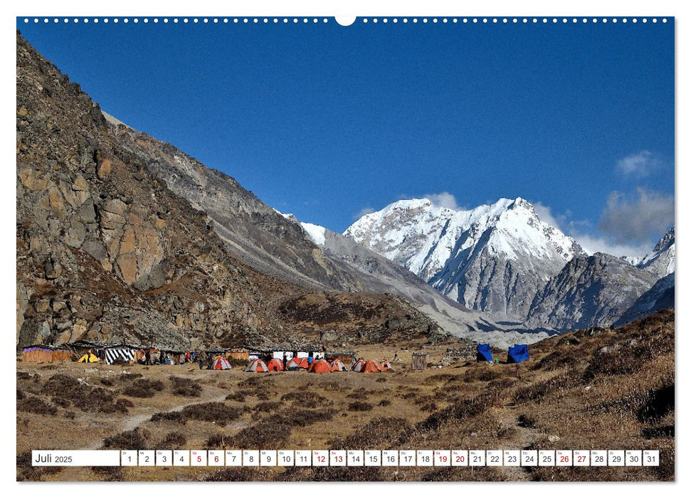 Trekking zum Kangchendzönga (CALVENDO Premium Wandkalender 2025)