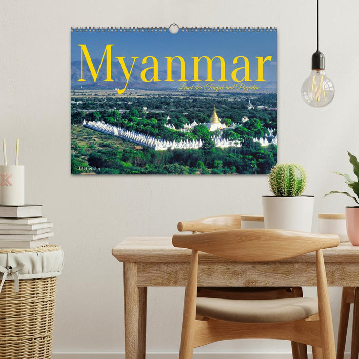 Myanmar Land der Tempel und Pagoden (CALVENDO Wandkalender 2025)