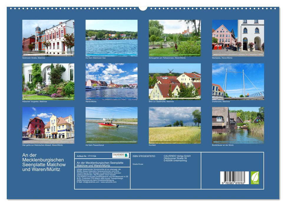 An der Mecklenburgischen Seenplatte Malchow und Waren/Müritz (CALVENDO Premium Wandkalender 2025)