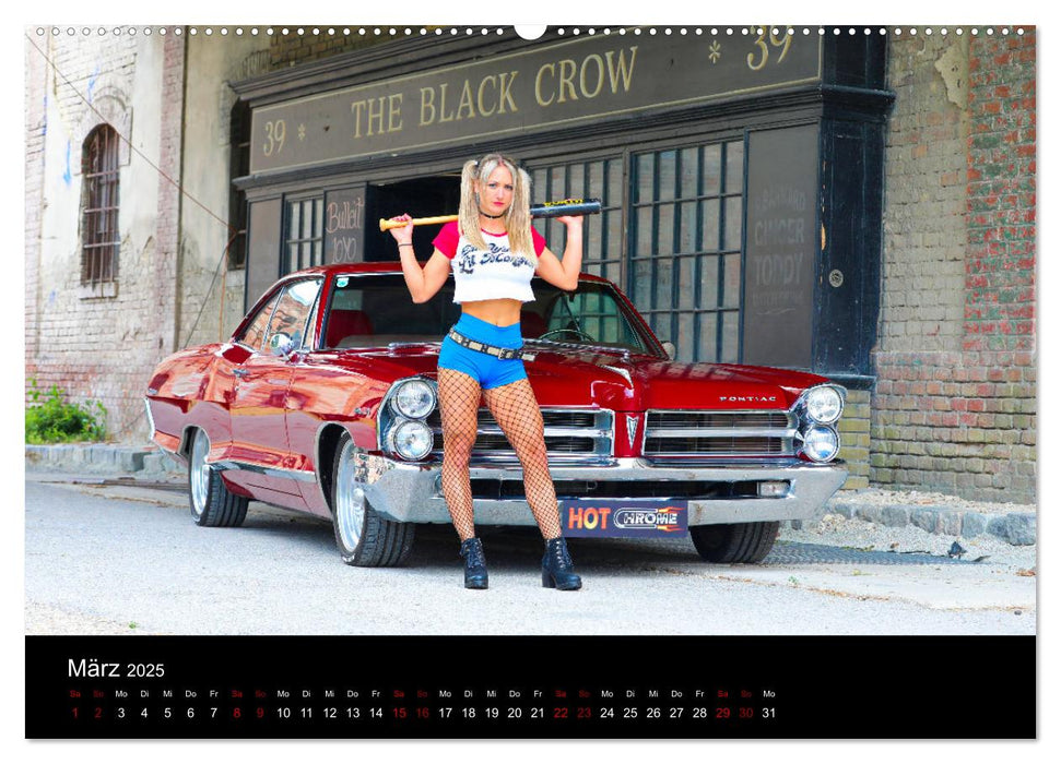 Hot Chrome US Automobile (CALVENDO Premium Wandkalender 2025)