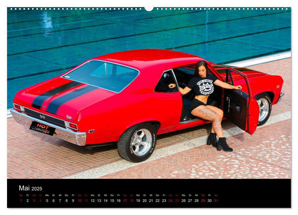 Hot Chrome US Automobile (CALVENDO Premium Wandkalender 2025)