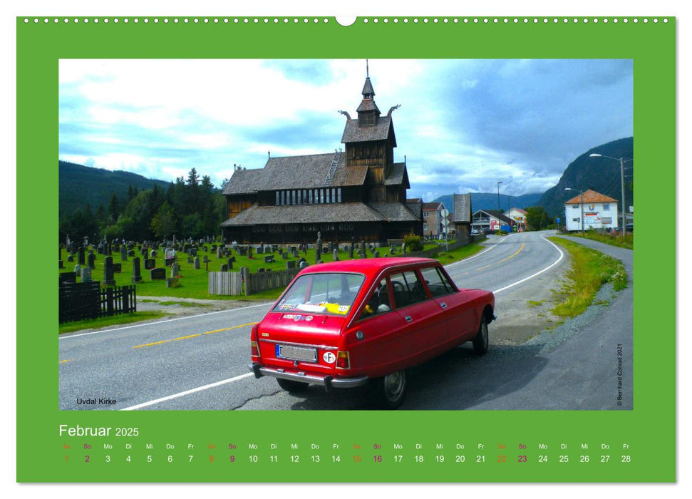 Abenteuer Citroen Ami 8 (CALVENDO Premium Wandkalender 2025)