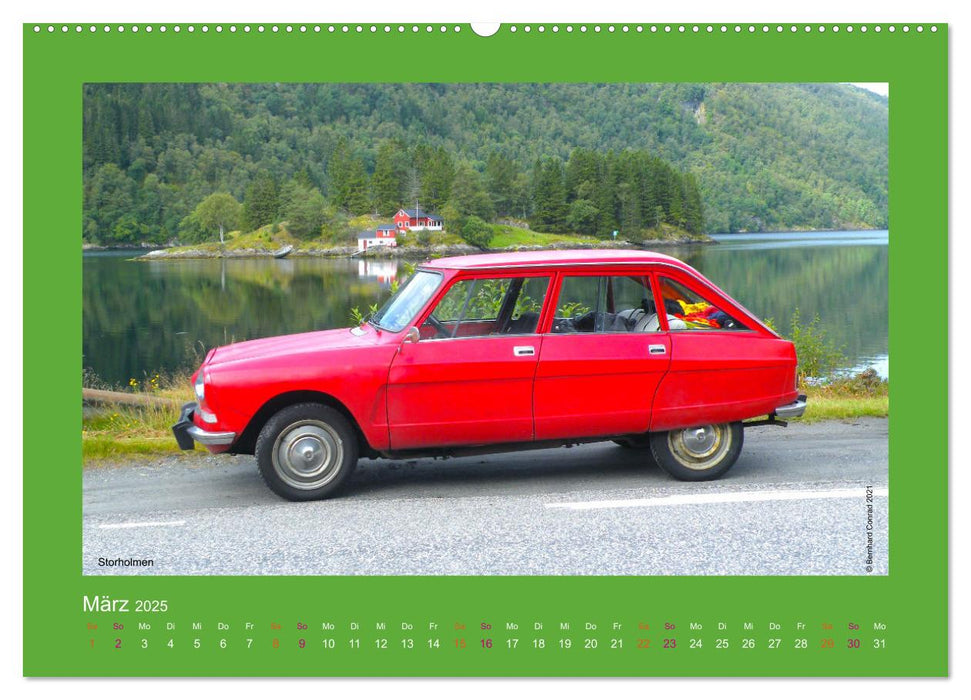 Abenteuer Citroen Ami 8 (CALVENDO Premium Wandkalender 2025)