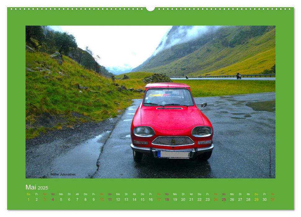 Abenteuer Citroen Ami 8 (CALVENDO Premium Wandkalender 2025)