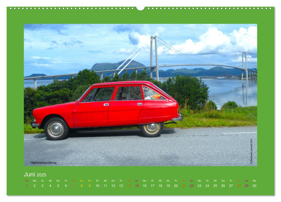 Abenteuer Citroen Ami 8 (CALVENDO Premium Wandkalender 2025)