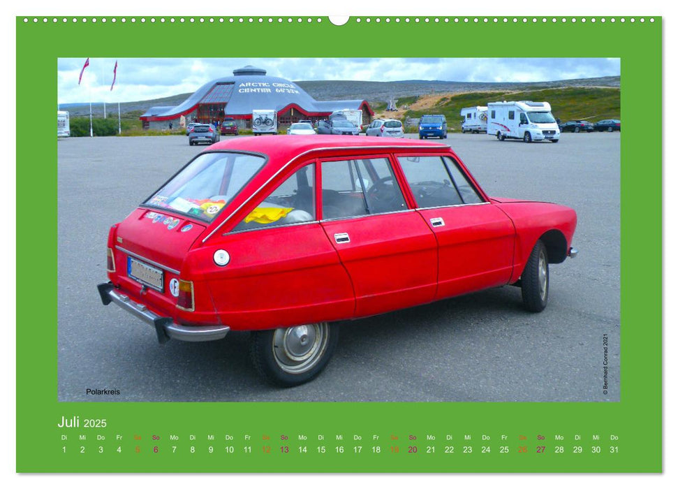 Abenteuer Citroen Ami 8 (CALVENDO Premium Wandkalender 2025)