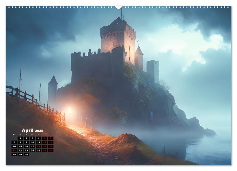 Burgen der Phantasie (CALVENDO Premium Wandkalender 2025)