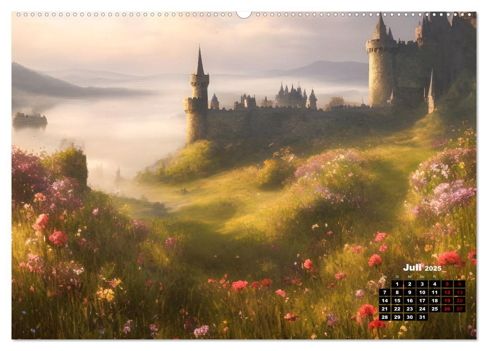 Burgen der Phantasie (CALVENDO Premium Wandkalender 2025)