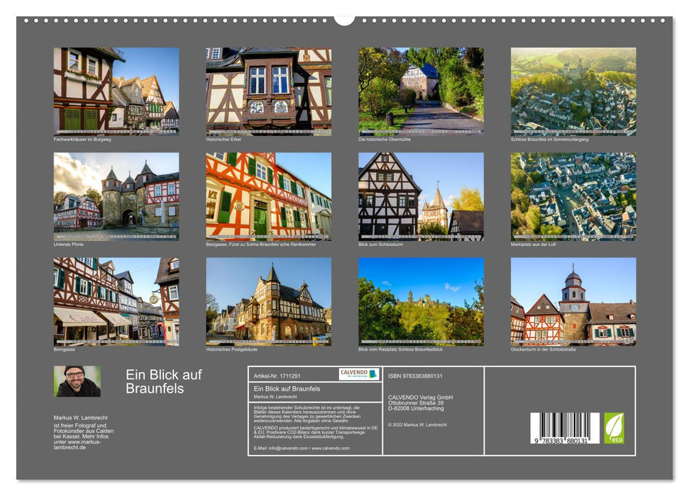 Ein Blick auf Braunfels (CALVENDO Premium Wandkalender 2025)