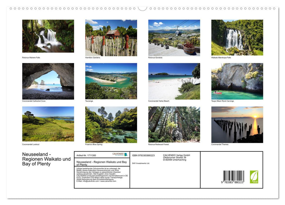 Neuseeland - Regionen Waikato und Bay of Plenty (CALVENDO Premium Wandkalender 2025)