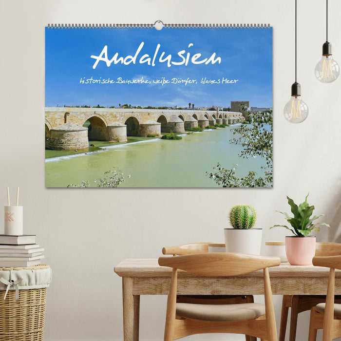 Andalusien, historische Bauwerke, weiße Dörfer, blaues Meer (CALVENDO Wandkalender 2025)