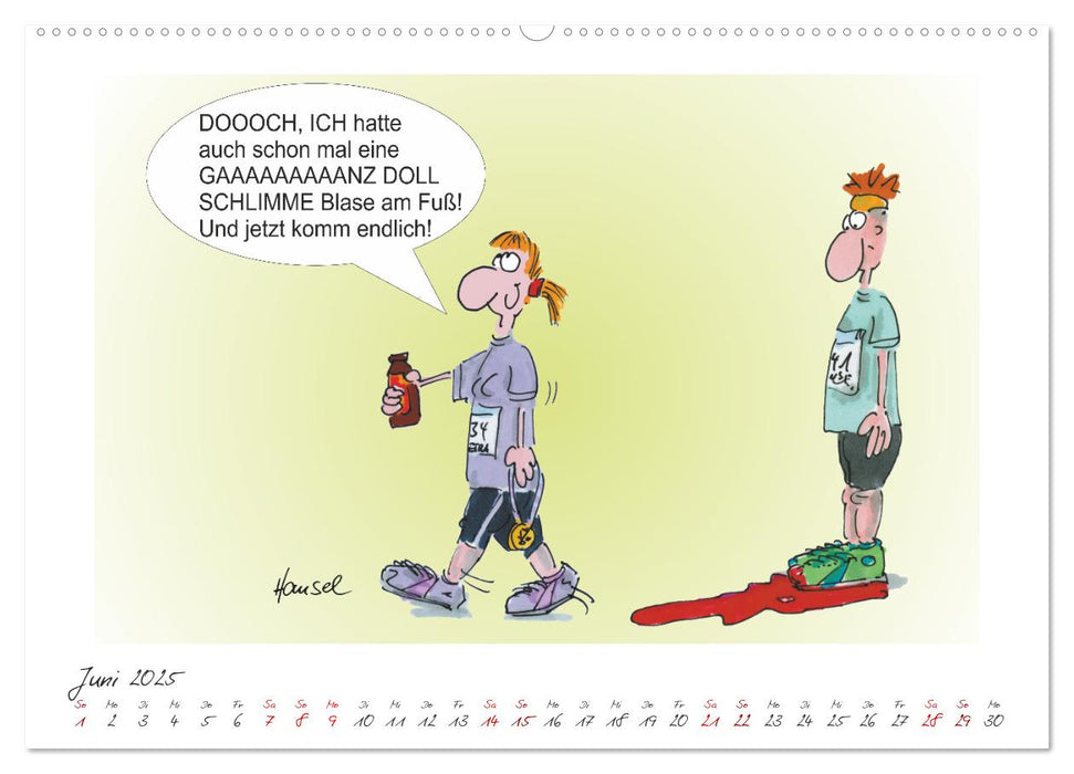 HANSELs kleiner Laufkalender (CALVENDO Premium Wandkalender 2025)