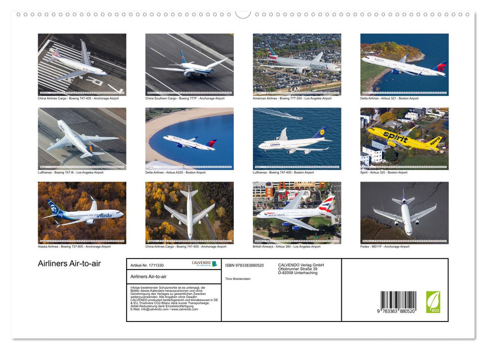 Airliners Air-to-air (CALVENDO Premium Wandkalender 2025)