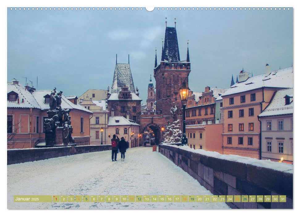 Winterzauber in Prag (CALVENDO Premium Wandkalender 2025)