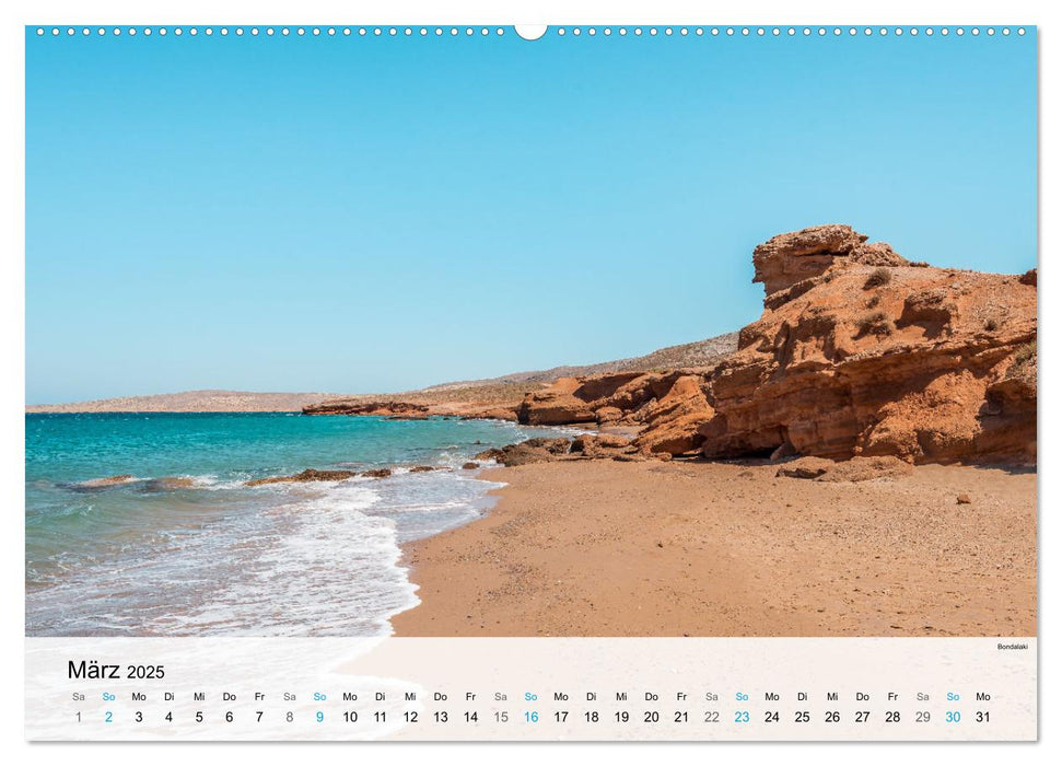 Kreta - Die schönsten Strände (CALVENDO Premium Wandkalender 2025)